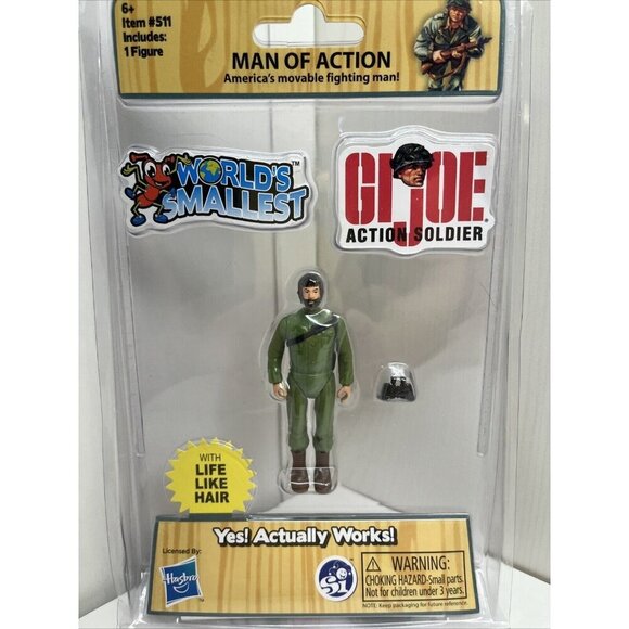 World's Smallest GI G.I. Joe Action Soldier Man of Action Hasbro 2019 3" NEW - Picture 1 of 9